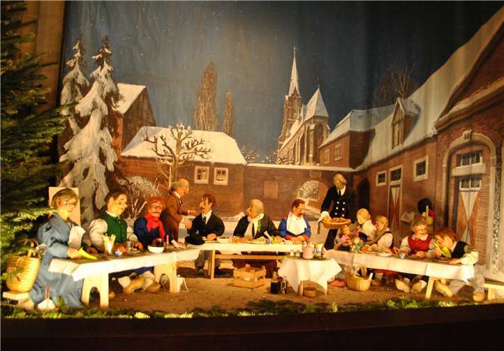 Die Hänneschen Krippe in St. Ägidius in Köln-Wahn beeindruckte die Besuchergruppe mit ihrer ganz besonderen Darstellung.