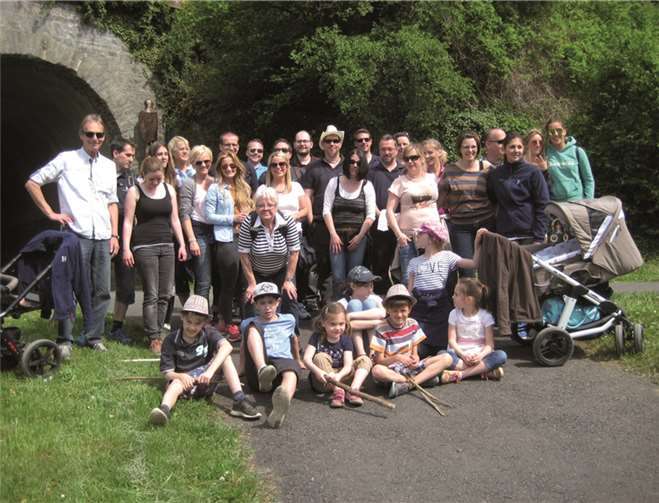 Die Hafengarde Oberwinter auf Wanderschaft. privat