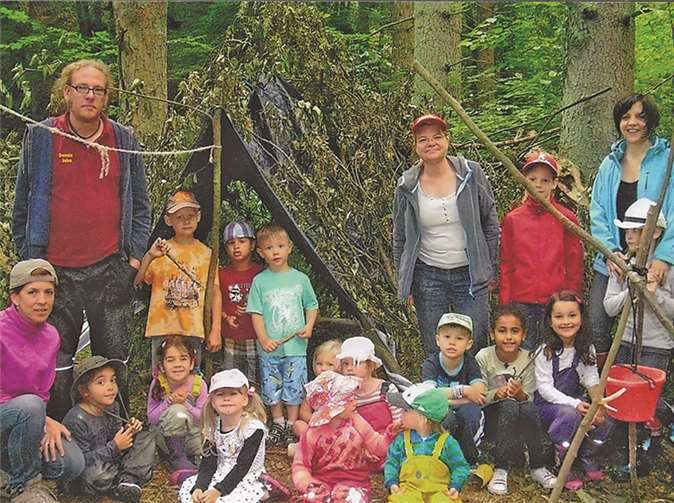 Die Hasengruppe der Kita „Haus des Kindes“ hatten wieder Gelegenheit, den Wald zu erkunden.privat