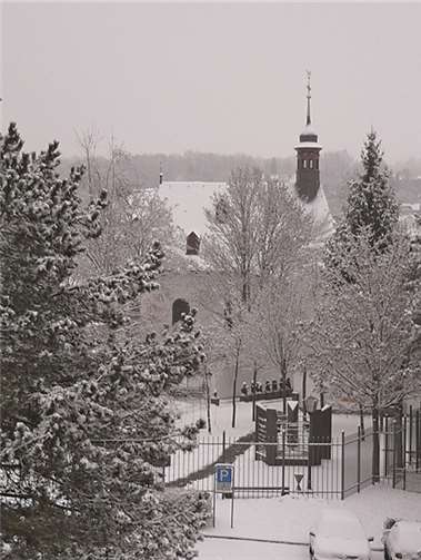 Die Heilig-Geist-Kapelle im Winter. Stadt Mayen