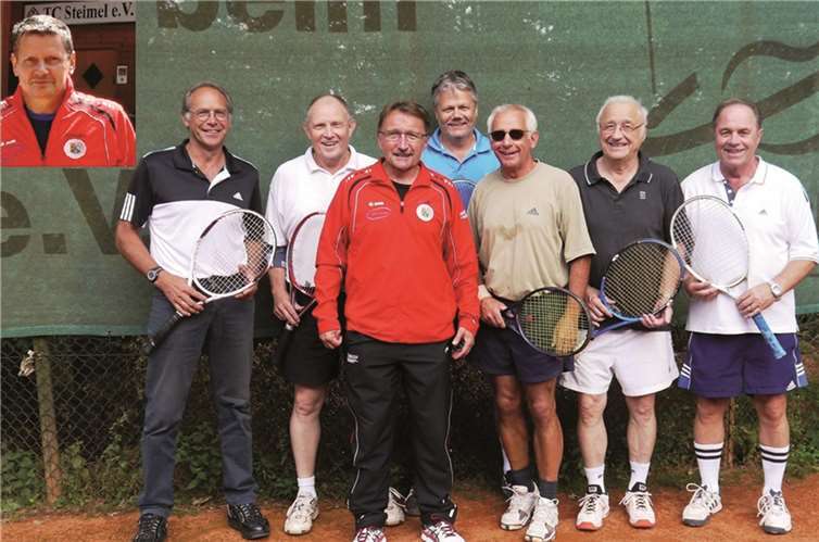 Die Herren 55: (V.l.) Armin Müller, Dietrich Rockenfeller, Rudi Fick, Volker Born, Werner Müller, Herbert Kurz, Kurt Eidner und Roland Eitelberg.TC Steimel