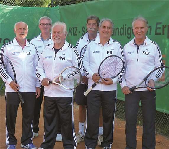 Die Herren 60-Mannschaft liegt auf dem dritten Tabellenplatz.privat