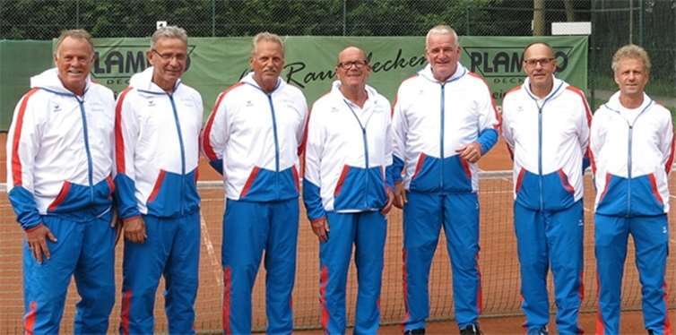 Die Herren 60 haben den Aufstieg in die A-Klasse geschafft, v.l. Brennecke, Dreis, Nett, Klapperich, Krämer, Hanitzsch und Wolff.privat