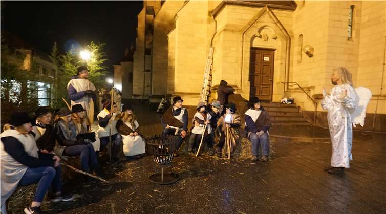 Die Hirtenerfahren von der Geburt Christi.