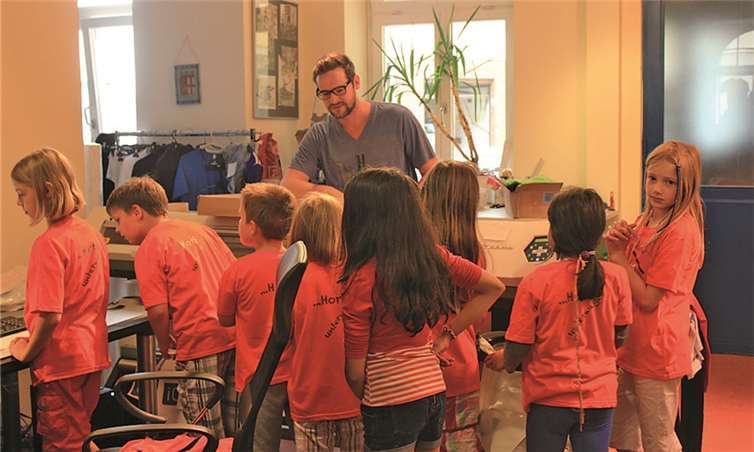 Die Hortkinder bei KS Druckwerk in Vallendar.Privat
