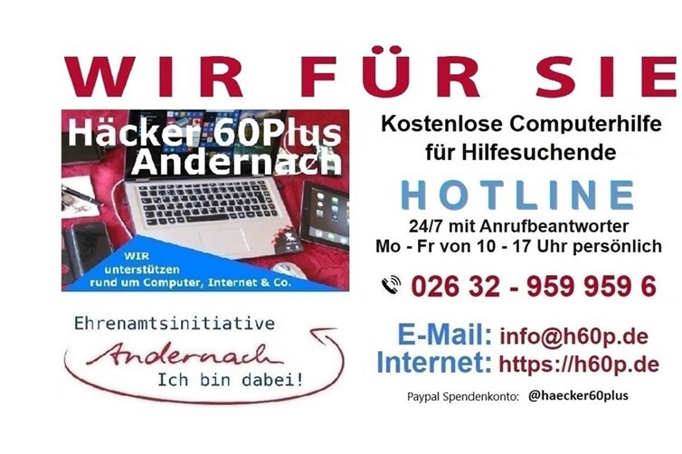 Die Hotline erreichen Sie in der Regel zwischen 10 und 17 Uhr, oder Sie sprechen auf den Anrufbeantworter und wir melden uns zeitnah zurück.