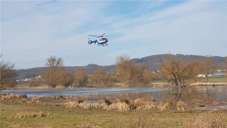 Die Hubschrauber-Aktion fand in zwei Abschnitten statt. Zwischendurch landete da...