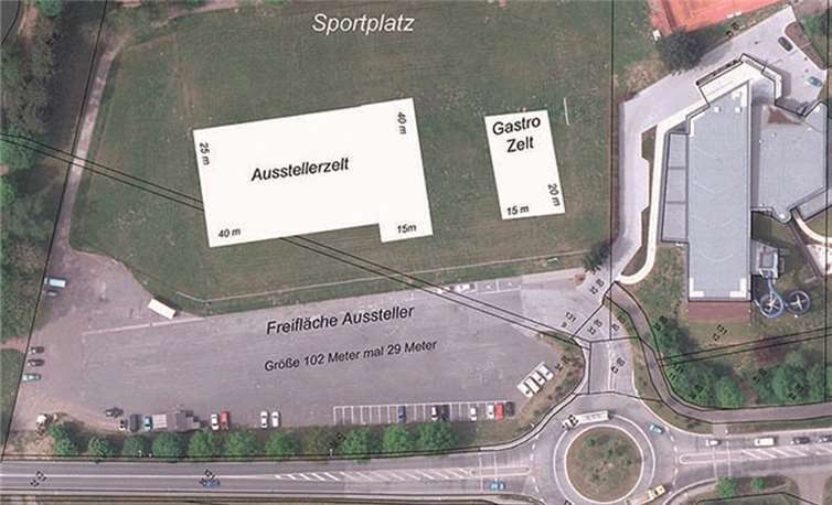 Die Illustration zeigt den Standort der Ausstellungsfläche. pivat