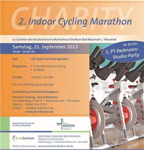 Die Informationen zum 2. „Charity Indoor Cycling Marathon“. privat