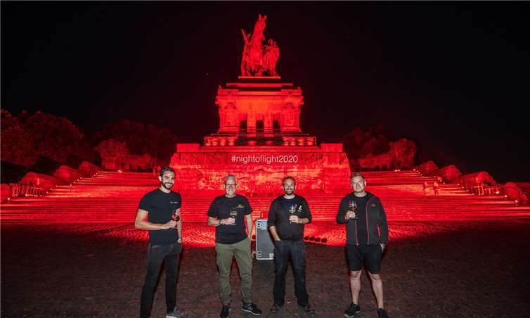 Die Initiatoren der Koblenzer Night of Light v.l.: Sascha Hess (EckVent), Chris Kub (Concept Event), Christian Klotz (Zeusaudio), Lars Brennecke (Actionlight). Fotos: Artur Lik