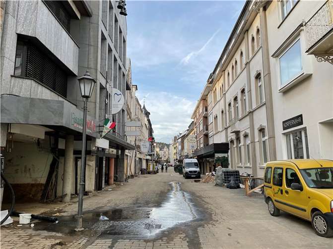 Die Innenstadt von Bad Neuenahr Mitte September. Foto: ROB