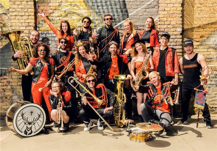 Die „Jägermeister-Blaskapelle“ gehört zu den besten Brass-Bands Europas. Foto:ds Marketing