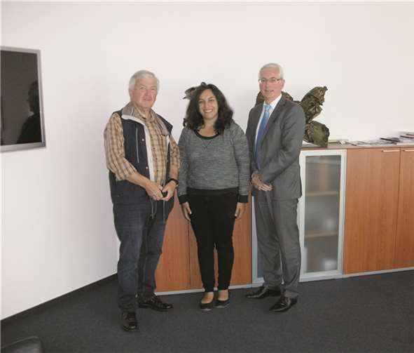 Die Journalistin und Buchautorin Diana Scholl wurde im Rathaus willkommen geheißen. privat