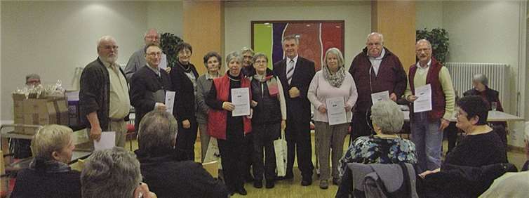 Die Jubilare der Jahreshauptversammlung. Privat