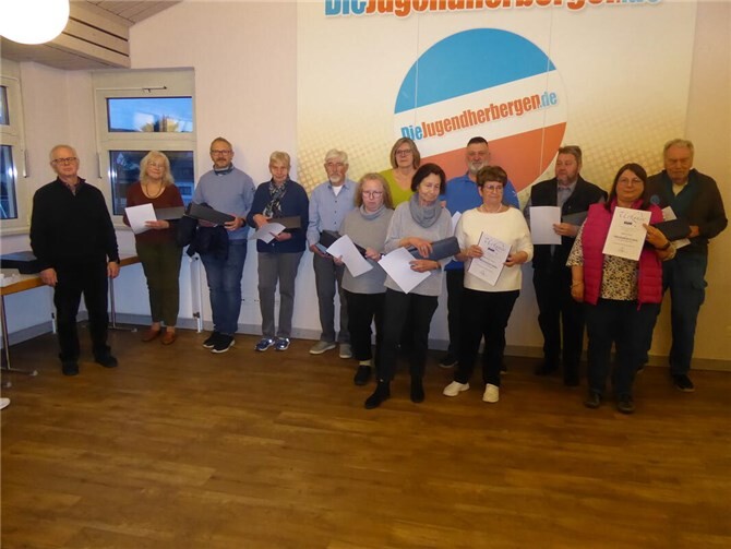 Die Jubilare für 10-jährige Mitgliedschaft.