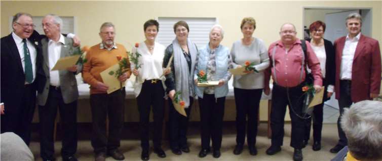 Die Jubilare und Jubilarinnen freuten sich über ihre Ehrung. privat