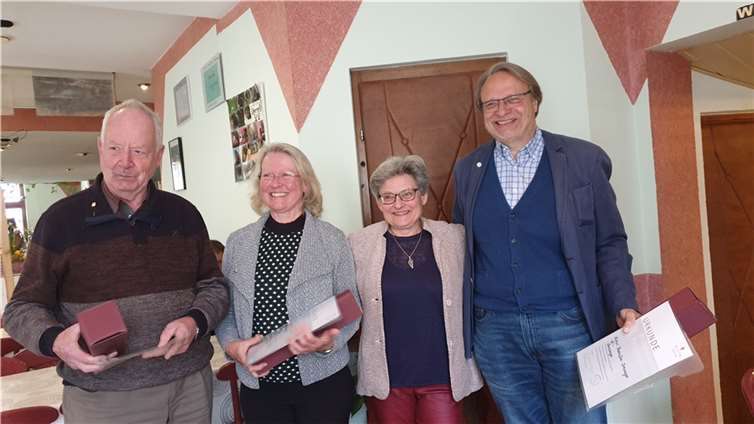 Die Jubilare v.l. Rudolf Beckenkamp, Margret Braunger, Bettina Stölting und Herbert Thoenißen-Braunger. Foto: privat