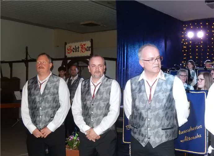 Die Jubilare (von links) Thomas Pfaffenholz, Rolf Gasper, Manfred Biever.