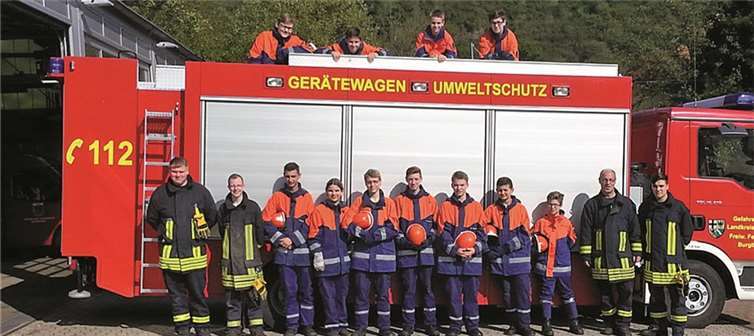 Die Jugendfeuerwehr Burgbrohl mit ihren Betreuern erlebte einen spannenden Übungstag. privat
