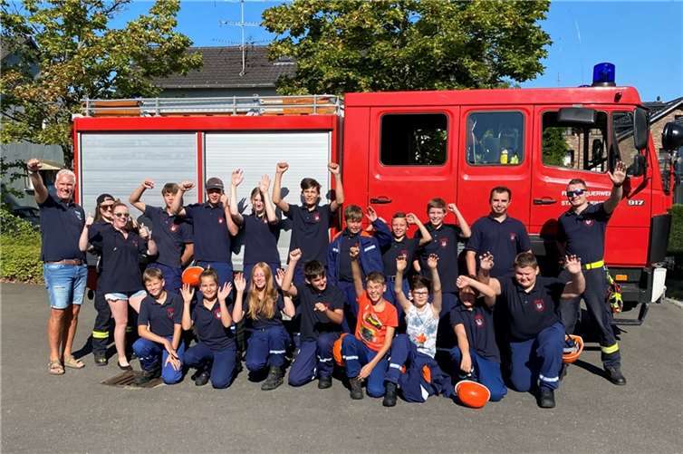 Die Jugendfeuerwehr der Löschgruppe Wormersdorf startete nach den Sommerferien mit einem Tag voller Übung und Spaß in den Übungsdienst. Foto: Feuerwehr Rheinbach