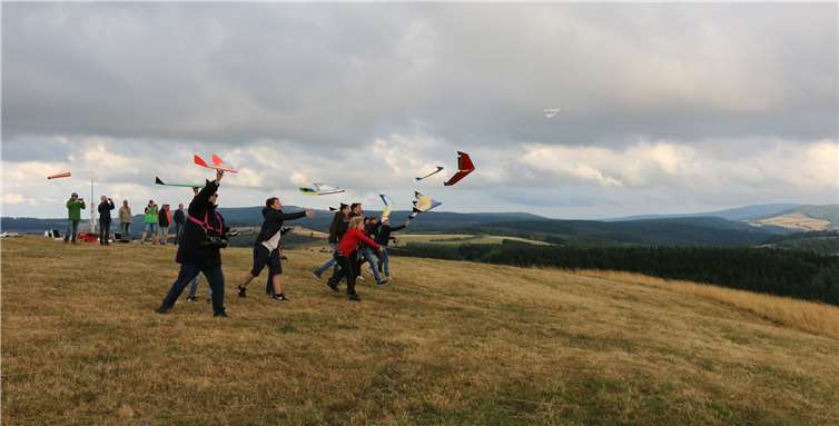 Die Jugendgruppe beim „Massenstart“. privat