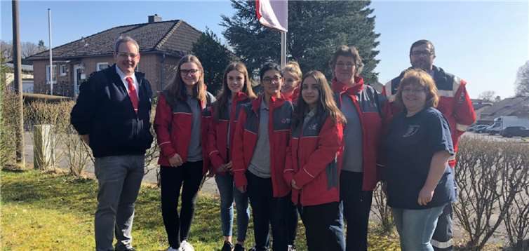 Die Jugendrotkreuzler in Cochem-Brauheck. Jugendrotkreuz