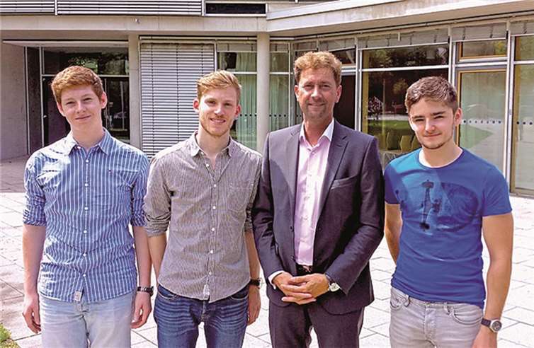 Die Junge Union hatte den Kandidaten der CDU für das des Bürgermeisters der Verbandsgemeinde Brohltal eingeladen (v. l.): Tobias Schneider, Sebastian Schmitt, Detlef Odenkirchen und Nick Falkner. privat