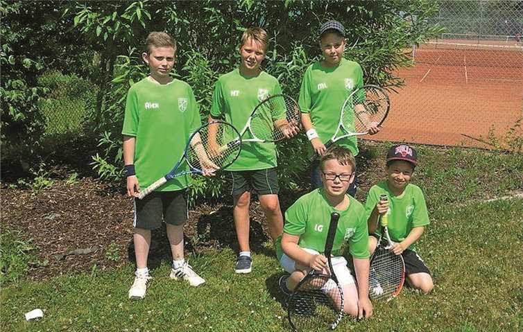 Die Jungen U12 der Tennisabteilung des TV Winningen steigen in die A-Klasse auf.privat