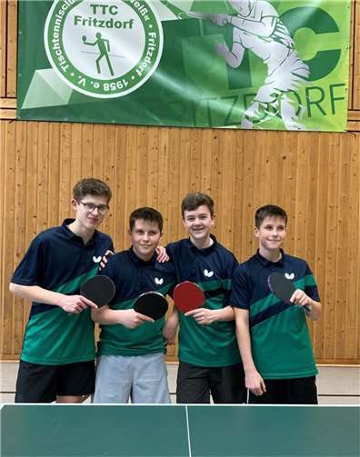 Die Jungen U15: Julian Spilles, Luca Spilles, Till van Ooyen, Luis Pfahl.  Foto: privat