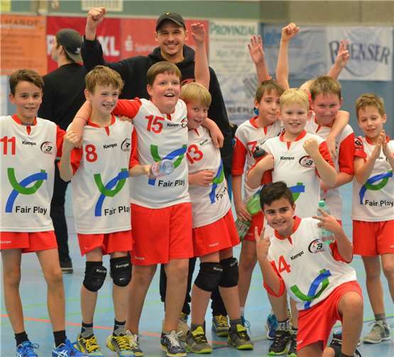 Die Jungs freuten sich sichtlich über ihr erfolgreiches Spiel. privat