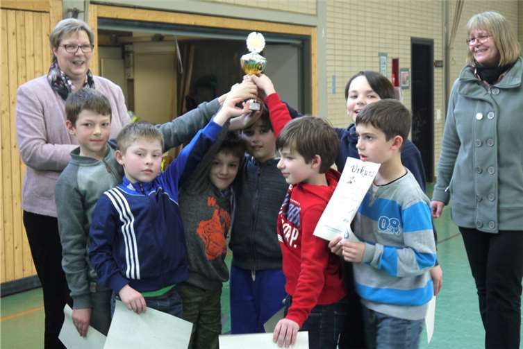 Die Jungs vom Team „Die Leoparden“ standen ganz oben auf dem Treppchen.