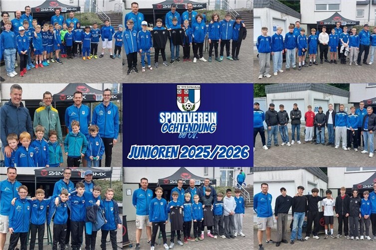 Die Juniorenkicker des SV Ochtendung versammelten sich zum Saisonabschluss.