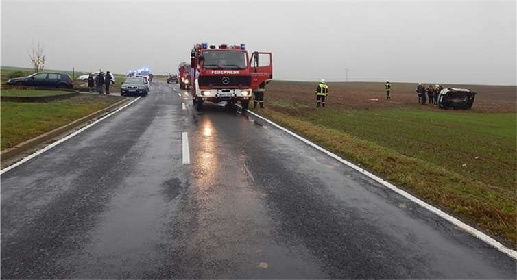 Die K33 bei Mertloch war für ca. eineinhalb Stunden für den Verkehr gesperrt.