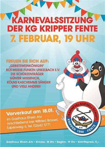 Die KG Kripper Fente hat auch in diesem Jahr wieder ein buntes Programm auf die Beine gestellt. privat