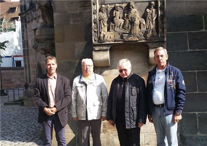Die KURT-PAULI-STIFTUNG bei ihrem Besuch in Nürnberg: (v.l.) Dr. Manuel Lauterbach, Dr. Kurt Pauli, Pastor Manfred Häuser und Wolfgang Marx. privat