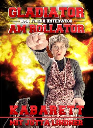 Die Kabarettistin Jutta Lindner überzeugt in ihrer Rolla als „Oma Frieda“. privat