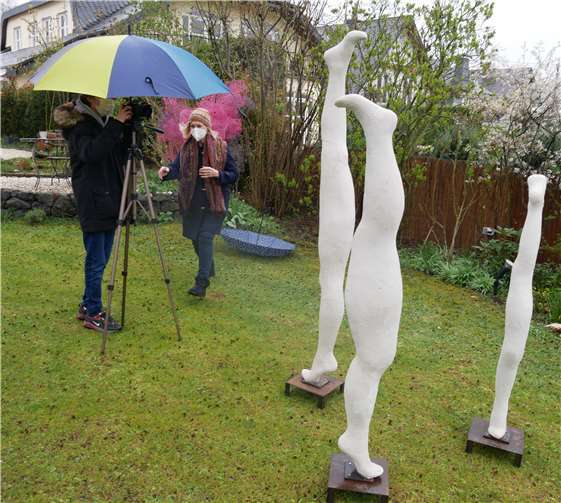 Die "Kalte Sophie" konnte die Künstler nicht schrecken. Fotos: Kunstverein Unkel