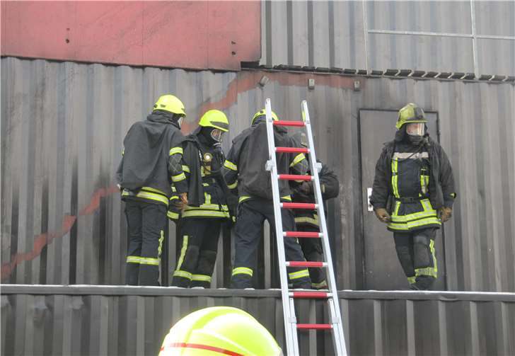 Die Kameraden trainierten im Trainings- und Kompetenzzentrum für Feuerwehren in Miehlen.  FFW Dreckenach