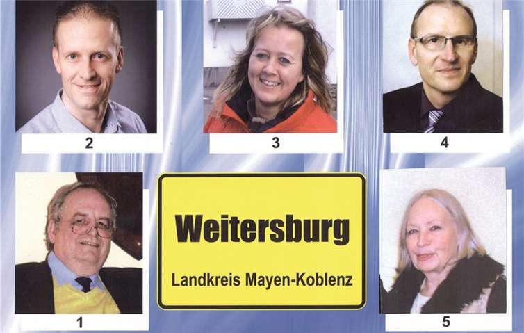 Die Kandidaten Paul Peter Baum, Carsten Renner, Annette Köbler, Alexander Kup und Gudrun Maria Kaul. privat