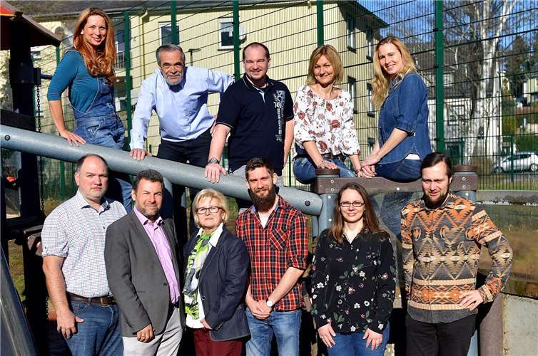 Die Kandidatinnen und Kandidaten der GRÜNEN für den Mayener Stadtrat (von links oben): Natascha Lentes, Klaus Kaißling, Matthias Kaißling, Judith Wagner, Birte Brodam, (von links unten) Martin Seul, Michael Sexauer, Marika Kohlhaas, Aaron Lentes, Anne Schnütgen, Tobias Piepke.Copyright: Foto Seydel