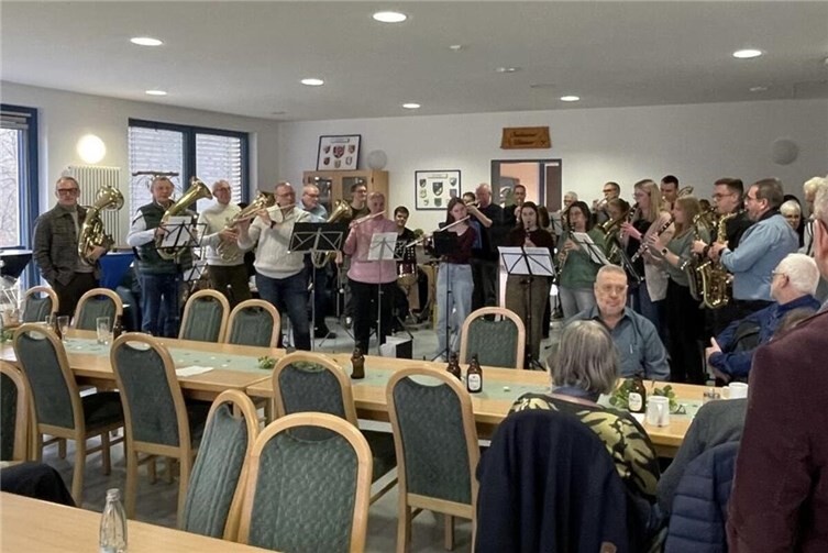 Die Kapelle spielte ein Ständchen.