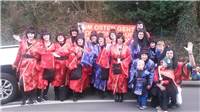 Die Karnevalsgruppe "Gruppe Jäger" beim Karnevalsumzug in Oberbreisig 2019