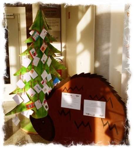 Die Karten am Wunschbaum waren zur Freude aller IGEL-Mitarbeiter schnell von den Spendern abgehangen worden. privat