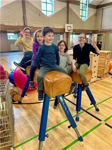 Die Kids nutzen gerne die Gelegenheit zum Herumtollen.