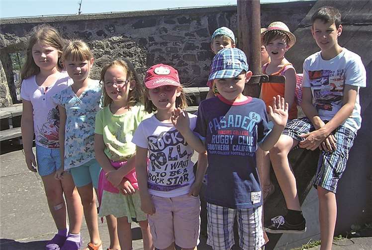 Die Kinder auf dem Goloturm. Stadt Mayen