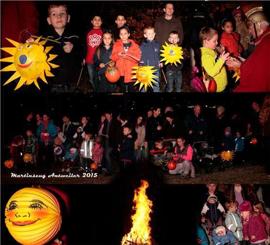 Die Kinder der Kindertagesstätte Regenbogen Antweiler beim Martinszug.Privat