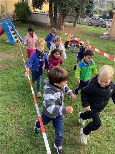 Die Kinder der Kita Mülhofen absolvierten beim landesweiten Bewegungsaktionstag einen Lauf.
