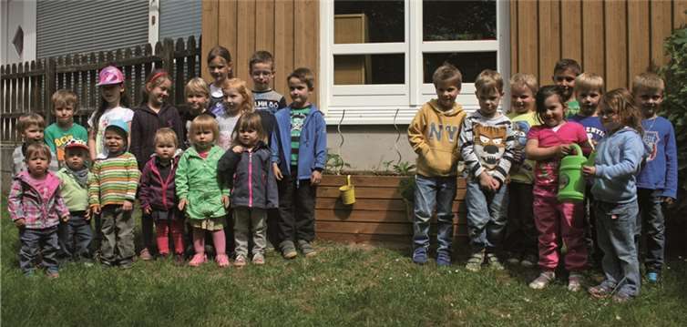 Die Kinder der Kita Pusteblume freuen sich, nun ihre Pflanzen gießen und beobachten zu können.Privat