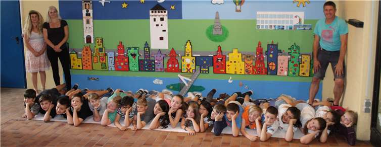 Die Kinder der Klasse 4c arbeiteten mit viel Fleiß an ihrem Projekt. privat