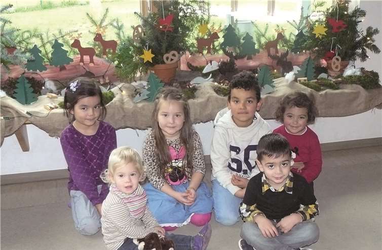 Die Kinder der Mäuse-Gruppe der Kindertagesstätte Spatzennest freuten sich riesig über Ihren Adventskalender. privat